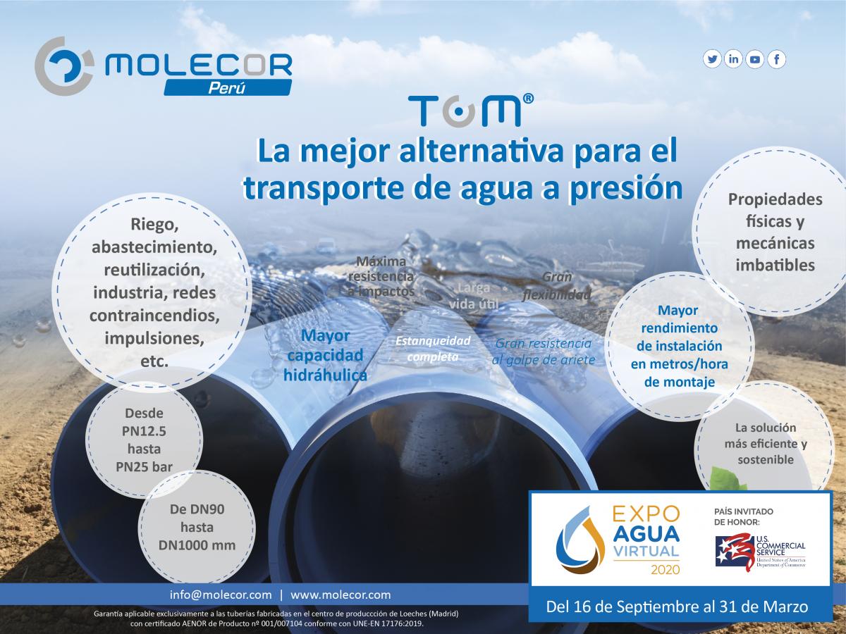 Molecor estará presente en Expo Agua Perú - Virtual 2020