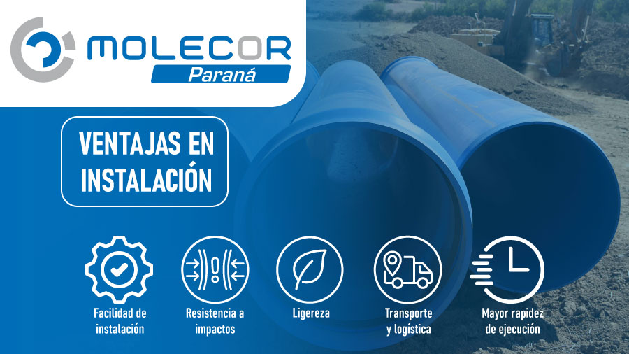 Ventajas en instalación de caños de PVC Orientado