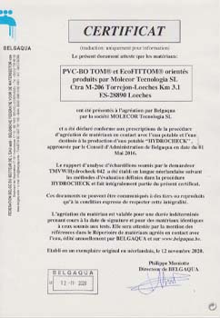 Certificado sanitario Hydrocheck