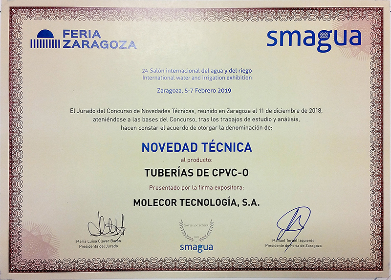 Tuberías de CPVC-O Molecor