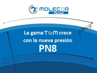 La gama de caños TOM® de PVC-O crece con la nueva presión PN8 bar